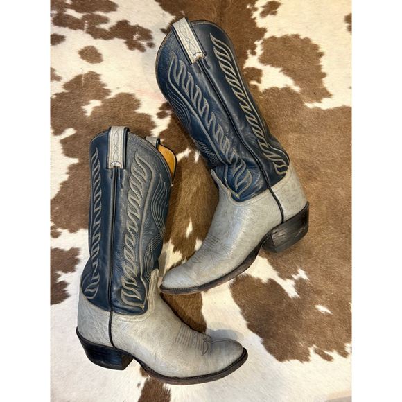 Tony Lama Other - Vintage Black Label Tony Lama Cowboy Boots size 7 B women’s size 8 1/2